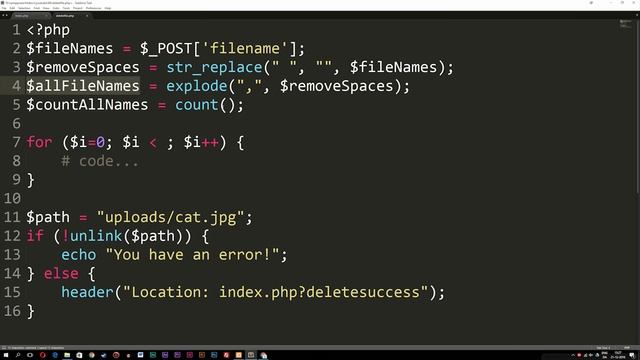 55: Delete more than one file or image in PHP - PHP tutorial смотреть онлайн