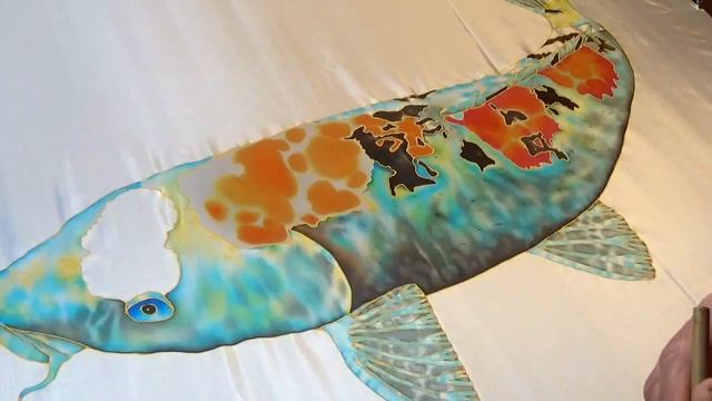 BATIK CREATING FINE ART ON SILK - JEAN-BAPTISTE - KOI FISH смотреть онлайн