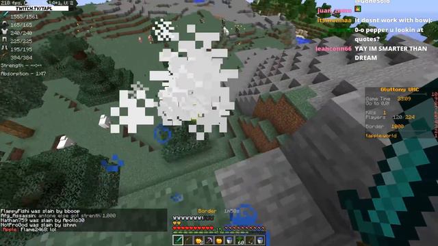 Minecraft UHC but you get a level of STRENGTH every time you EAT. смотреть онлайн