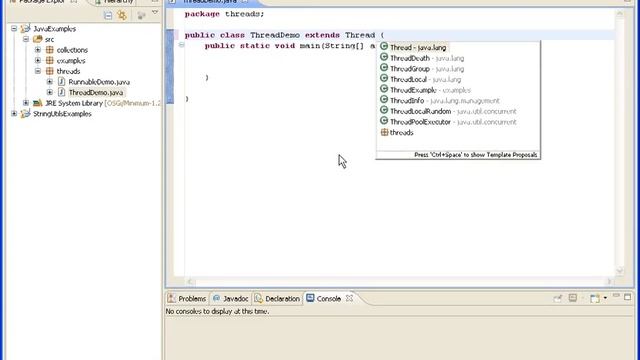 Java Threads Tutorial Creating threads by extending Thread class смотреть онлайн