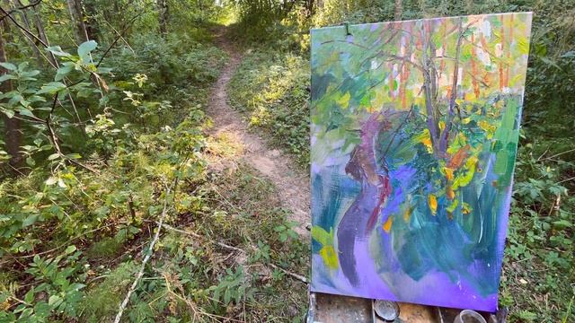 Лесная тропа. Пленэр на «Академической даче имени И. Е. Репина» смотреть онлайн