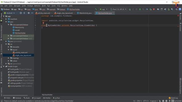 Android Firebase - 14 - How We Can Fetch Data from FirebaseUI RecyclerView | FirebaseUi смотреть онлайн