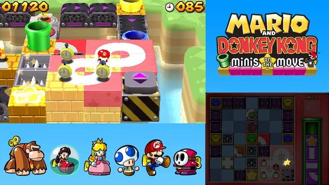 Mario and Donkey Kong: Minis on the Move - Mario's Main Event Levels 46-50 (Nintendo 3DS) смотреть онлайн