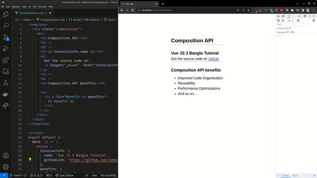 Vue.js 3 Bangla Tutorial: 93. Composition API смотреть онлайн