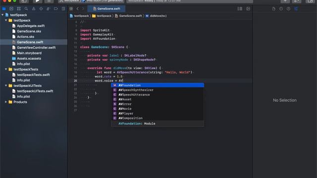 Делаем говорящее приложение. Swift. Синтезация речи в IOS. смотреть онлайн