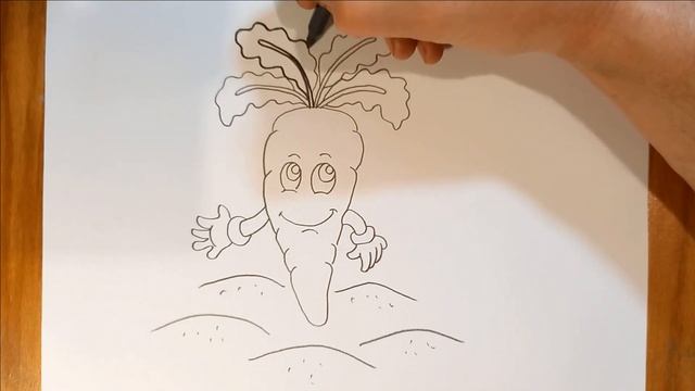 Как нарисовать морковь / рисунки для срисовки / how to draw a carrot. смотреть онлайн