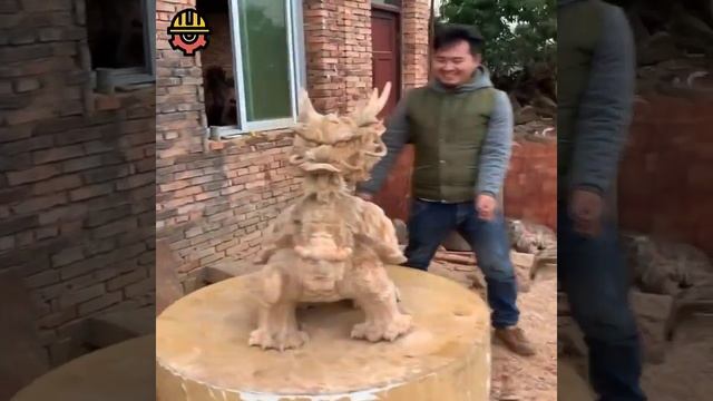 Amazing Fastest Wood Carving Skills With Chainsaw, Wood Carving Skill and Techniques смотреть онлайн