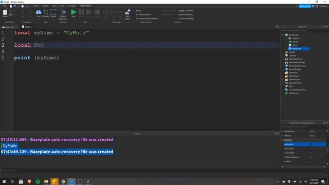 Roblox How to Script for Beginners | #1 | Roblox Lua & Variables смотреть онлайн