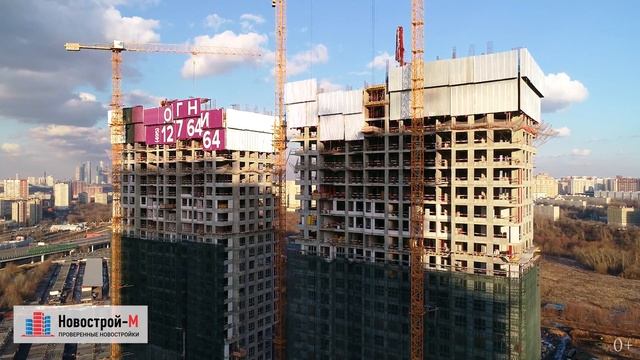 Обзор с воздуха ЖК «Огни» (аэросъемка: февраль 2020 г.) смотреть онлайн