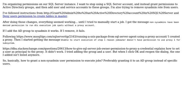 Databases: Unable to set user/group as principal on a proxy смотреть онлайн