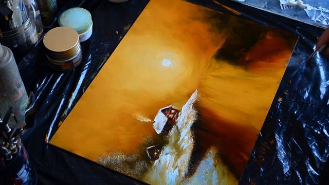 ЗИМНИЙ ПЕЙЗАЖ/ Картина маслом легко и просто смотреть онлайн