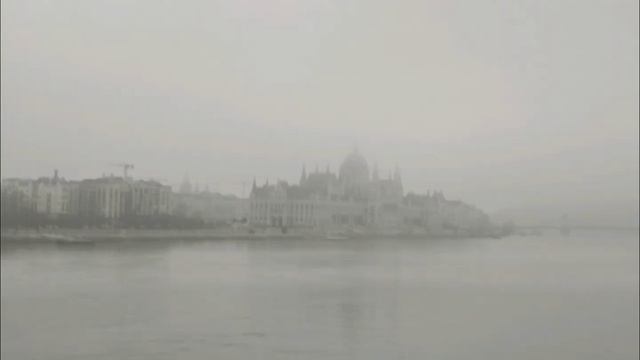 Мост Маргит, Дунай, утро, парламент в тумане, Будапешт | Margaret Bridge and Danube in Budapest смотреть онлайн