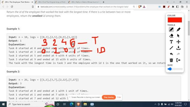 2432 The Employee That Worked on the Longest Task Leetcode Weekly Contest 314 смотреть онлайн