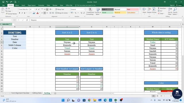 Grade 9/10 ICT - Excel - Part - 04 (Sinhala) смотреть онлайн