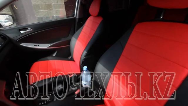 Автомобильные чехлы Автопилот из экокожи для Hyundai Accent (Хендай Акцент) смотреть онлайн