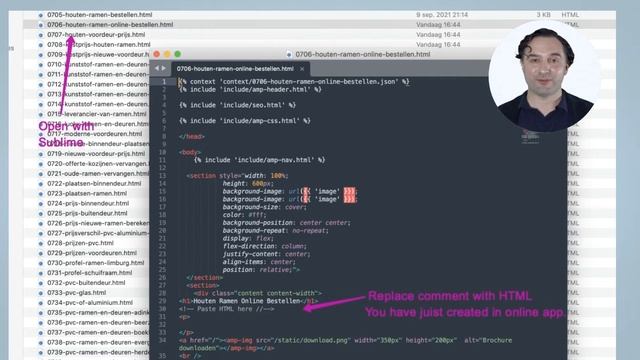 HTML file editing, sublime text, how to edit a landing page, web development, best code edito смотреть онлайн