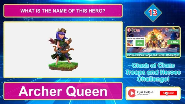 Clash of Clans Troops and Heroes Challenge Quiz Answers 100% | Earn Free 4 Robux | Bequizzed смотреть онлайн
