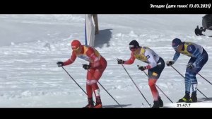 Жаркие разборки Клебо и Большунова // масс-старт 15 км // КМ по лыжным гонкам Энгадин (сезон 20-21)
