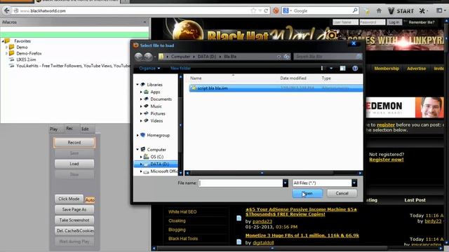 Creating a new macro in iMacros [BHW] смотреть онлайн