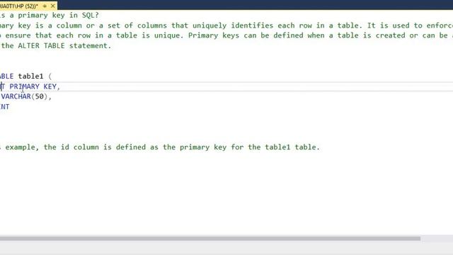 What is a primary key in SQL? | SQL Interview Question смотреть онлайн