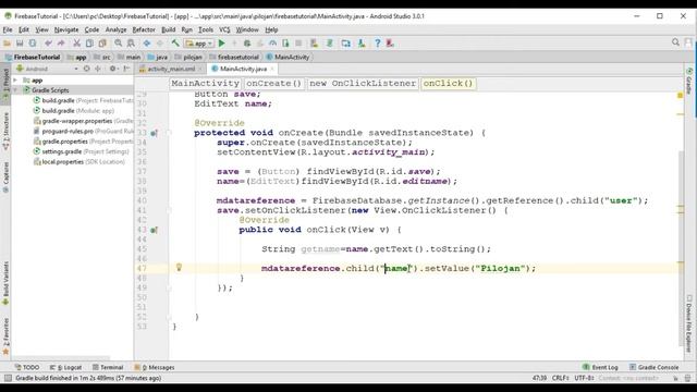 Firebase Realtime Database Tutorial for Android - Saving Data | Tamil Part 02 смотреть онлайн