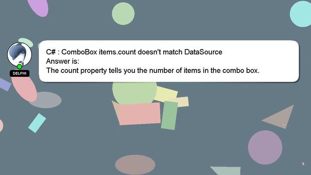 C# : ComboBox items.count doesn't match DataSource смотреть онлайн