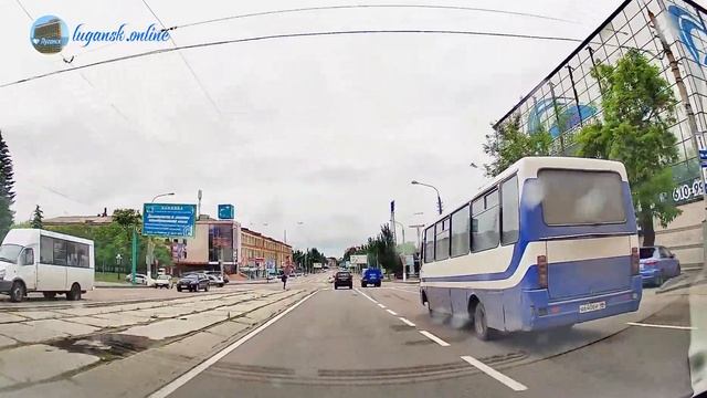 Проезд по Луганску - июнь 2021 - Оборонная - Советская смотреть онлайн