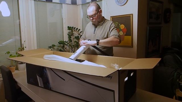 Samsung Odyssey G9 49" pelinäyttö unboxing смотреть онлайн