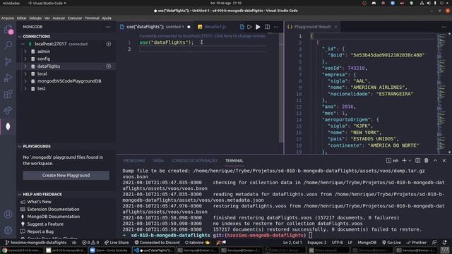 Trybe - Projeto em MongoDB no VSCode смотреть онлайн