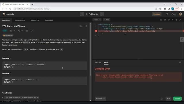 Jewels and Stones | Leetcode Problem Using Java 8 | Easy Solution смотреть онлайн