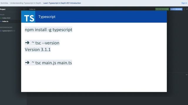 Learn Typescript in Depth #01 смотреть онлайн
