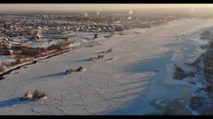 Река Вишера, город Красновишерск, Пермский край. Видео в 2К!