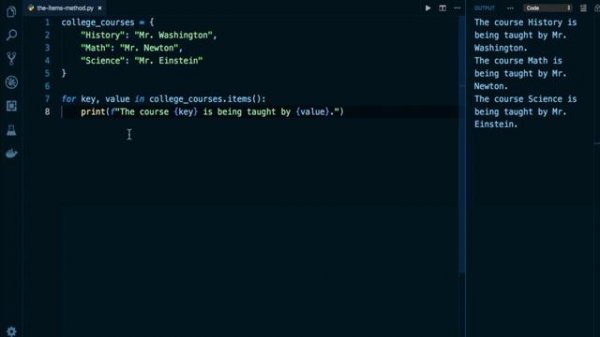 Python Programming Tutorial # 126 | The items Method In Python | Item() method in Python - English
