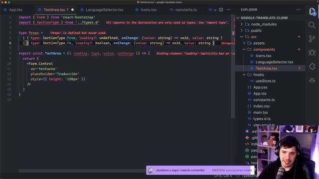 Clon de Google Translate | React, TypeScript, ChatGPT + ViteTest ? смотреть онлайн