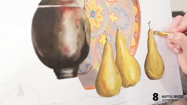 Видеоурок масло "Рисуем груши" смотреть онлайн