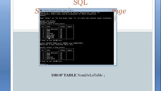 SQL DELETE - Suppression des données смотреть онлайн