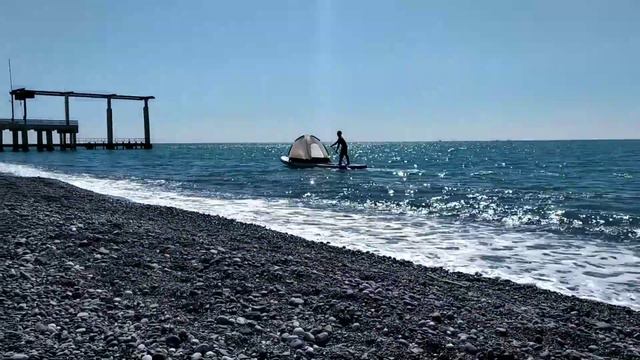 Адлер. Сочи. Пляж "Чайка". смотреть онлайн
