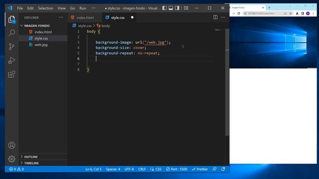 como PONER una IMAGEN de FONDO en HTML en visual studio code ? смотреть онлайн