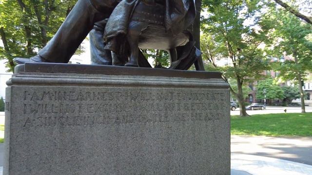 Boston MA Commonwealth Ave Walk with Info about statues and memorials. Boston history. смотреть онлайн