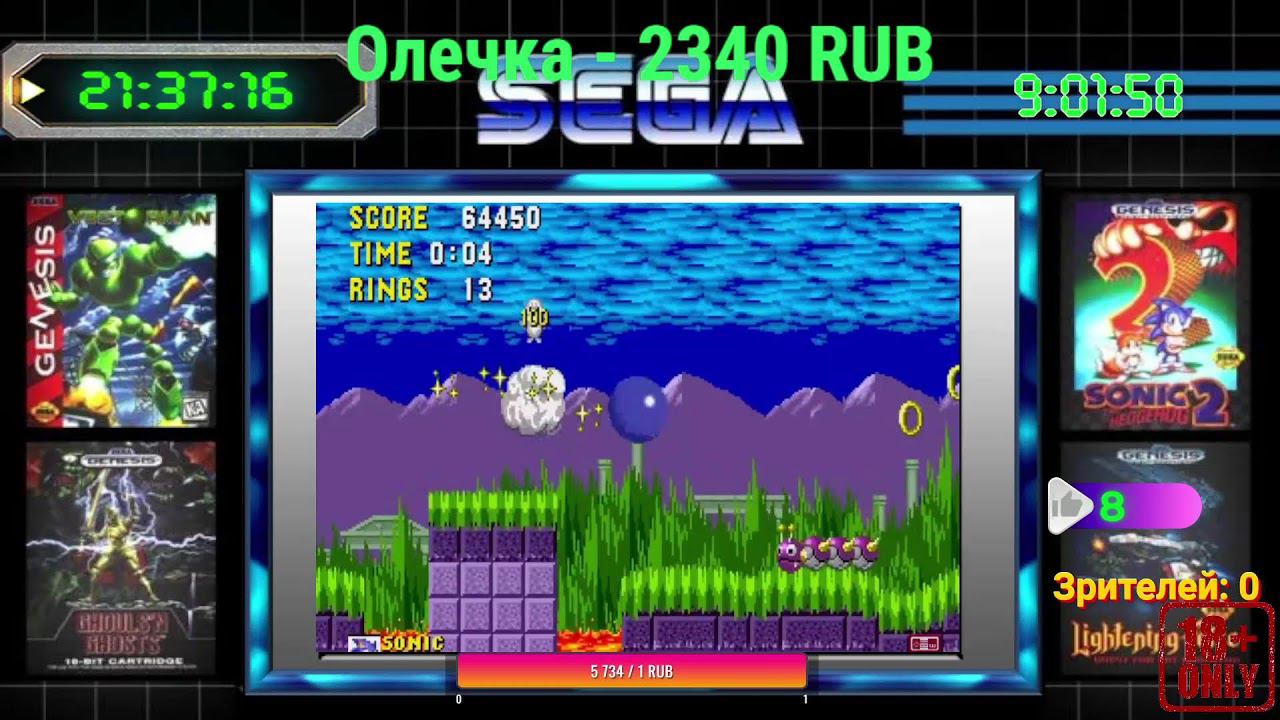 Ретро Игоры Рестрименг Sega Mega Drive 2 смотреть онлайн