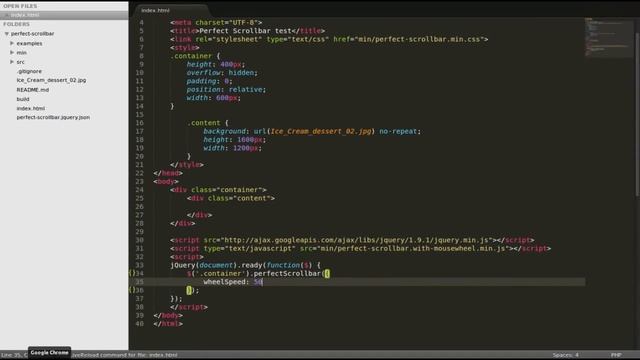jQuery perfect-scrollbar смотреть онлайн