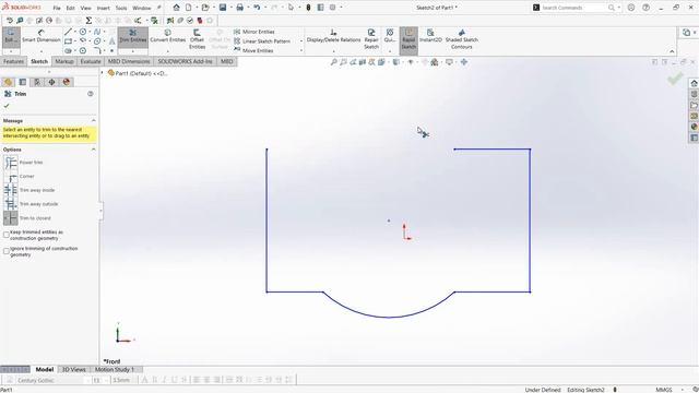 Solidwork course s5 polygon , spline , trim , mirror (sketch) смотреть онлайн