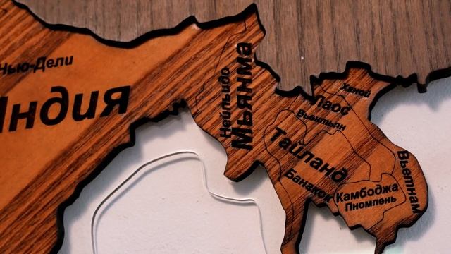 Обзор на многоуровневую карту мира из ценных пород дерева линейка Классик смотреть онлайн