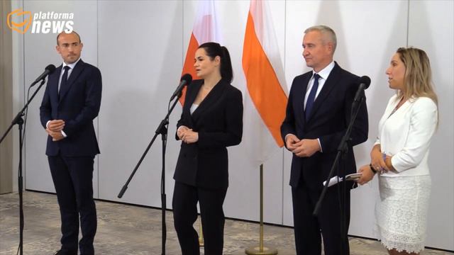 Польша. Неудобные вопросы журналистов - интересные ответы Тихановской