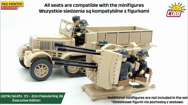 (COBI-2274) 💥Sd.Kfz. 7/1 – 2cm Flakvierling 38💥 Executive Edition