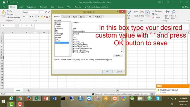 Excel Tip # 6 - How to create or delete custom number format - Excel 2016 смотреть онлайн