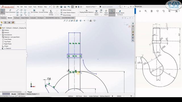 SOLIDWORKS SKETCH TUTORIAL # 02 смотреть онлайн