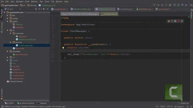 Services - Symfony 4 Flex ( #Основы 3 ) смотреть онлайн