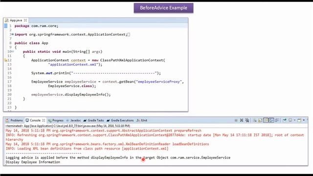 Mastering Spring AOP Before Advice - Example and Explanation | Spring Tutorial смотреть онлайн