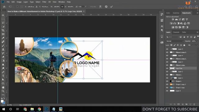 How to Make a Billboard Advertisement in Adobe Photoshop CC смотреть онлайн